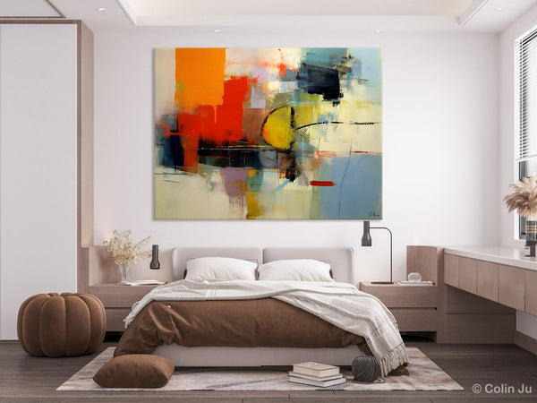 Acrylic Painting for Bedroom, Modern Canvas Painting, Palette Knife Artwork, Original Abstract Acrylic Paintings, Hand Painted Canvas Art-Paintingforhome
