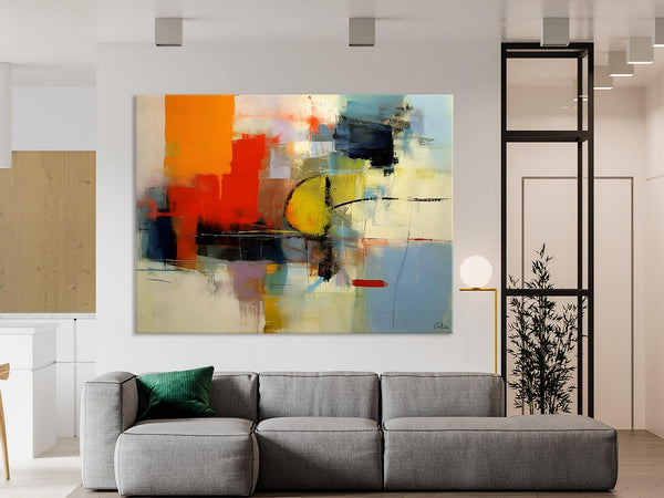 Acrylic Painting for Bedroom, Modern Canvas Painting, Palette Knife Artwork, Original Abstract Acrylic Paintings, Hand Painted Canvas Art-Paintingforhome