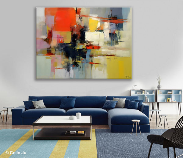 Large Acrylic Painting, Huge Paintings for Living Room, Hand Painted Wall Art Painting, Original Modern Canvas Artwork-Paintingforhome