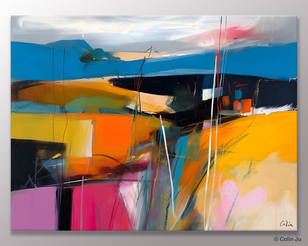 Large Painting on Canvas, Buy Large Paintings Online, Simple Modern Art, Original Contemporary Abstract Art, Bedroom Canvas Painting Ideas-Paintingforhome