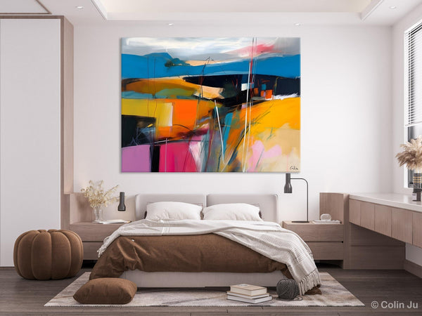 Large Painting on Canvas, Buy Large Paintings Online, Simple Modern Art, Original Contemporary Abstract Art, Bedroom Canvas Painting Ideas-Paintingforhome