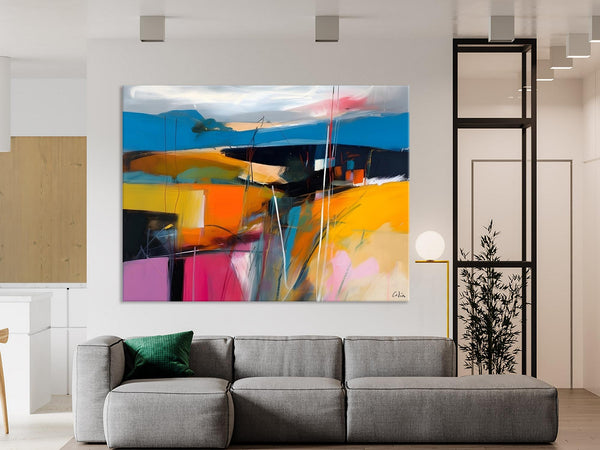 Large Painting on Canvas, Buy Large Paintings Online, Simple Modern Art, Original Contemporary Abstract Art, Bedroom Canvas Painting Ideas-Paintingforhome