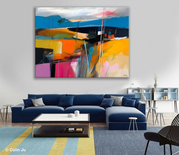 Large Painting on Canvas, Buy Large Paintings Online, Simple Modern Art, Original Contemporary Abstract Art, Bedroom Canvas Painting Ideas-Paintingforhome