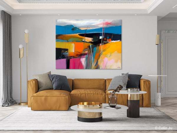 Large Painting on Canvas, Buy Large Paintings Online, Simple Modern Art, Original Contemporary Abstract Art, Bedroom Canvas Painting Ideas-Paintingforhome