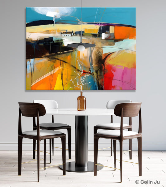 Wall Art Paintings, Simple Landscape Abstract Painting, Original Acrylic Paintings on Canvas, Large Paintings for Bedroom, Buy Paintings Online-Paintingforhome