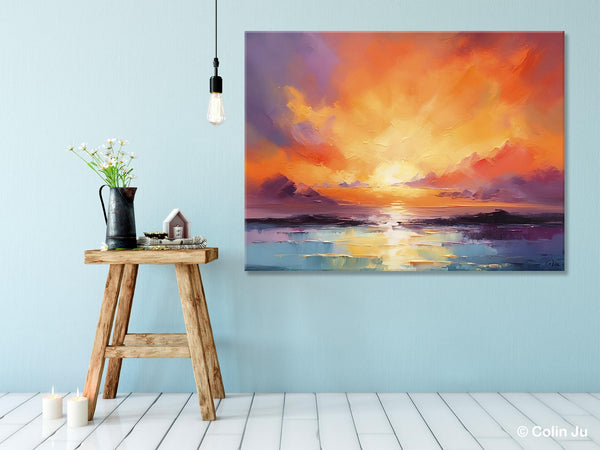 Large Art Painting for Living Room, Original Landscape Canvas Art, Oversized Landscape Wall Art Paintings, Contemporary Acrylic Painting on Canvas-Paintingforhome