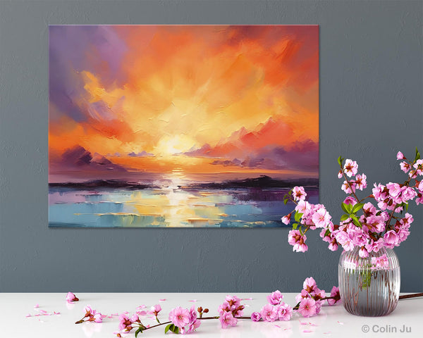 Large Art Painting for Living Room, Original Landscape Canvas Art, Oversized Landscape Wall Art Paintings, Contemporary Acrylic Painting on Canvas-Paintingforhome