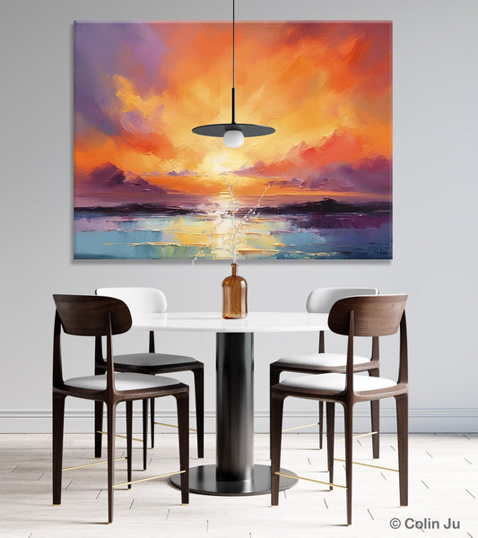 Large Art Painting for Living Room, Original Landscape Canvas Art, Oversized Landscape Wall Art Paintings, Contemporary Acrylic Painting on Canvas-Paintingforhome