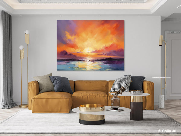 Large Art Painting for Living Room, Original Landscape Canvas Art, Oversized Landscape Wall Art Paintings, Contemporary Acrylic Painting on Canvas-Paintingforhome