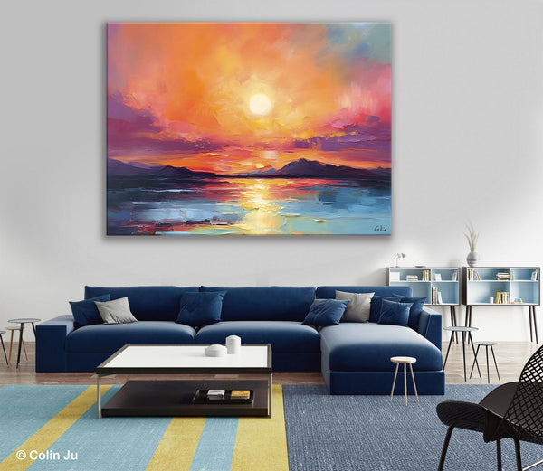 Simple Wall Art Ideas, Original Landscape Abstract Painting, Dining Room Abstract Paintings, Large Landscape Canvas Paintings, Buy Art Online-Paintingforhome