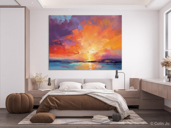 Landscape Acrylic Art, Large Abstract Painting for Living Room, Original Abstract Wall Art, Landscape Canvas Art, Hand Painted Canvas Art-Paintingforhome