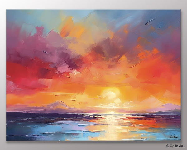 Original Abstract Wall Art, Landscape Acrylic Art, Large Abstract Painting for Living Room, Landscape Canvas Art, Hand Painted Canvas Art-Paintingforhome