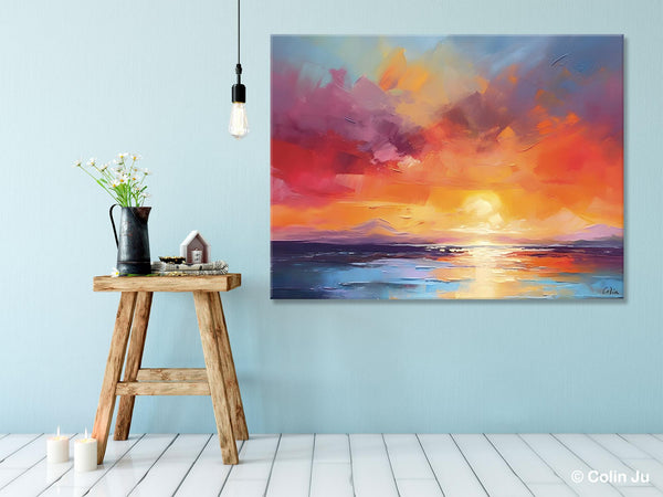 Original Abstract Wall Art, Landscape Acrylic Art, Large Abstract Painting for Living Room, Landscape Canvas Art, Hand Painted Canvas Art-Paintingforhome