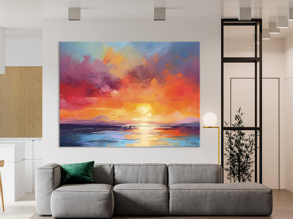 Original Abstract Wall Art, Landscape Acrylic Art, Large Abstract Painting for Living Room, Landscape Canvas Art, Hand Painted Canvas Art-Paintingforhome