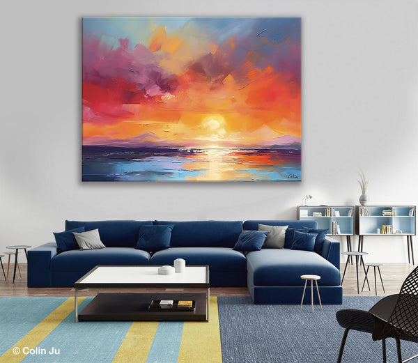 Original Abstract Wall Art, Landscape Acrylic Art, Large Abstract Painting for Living Room, Landscape Canvas Art, Hand Painted Canvas Art-Paintingforhome
