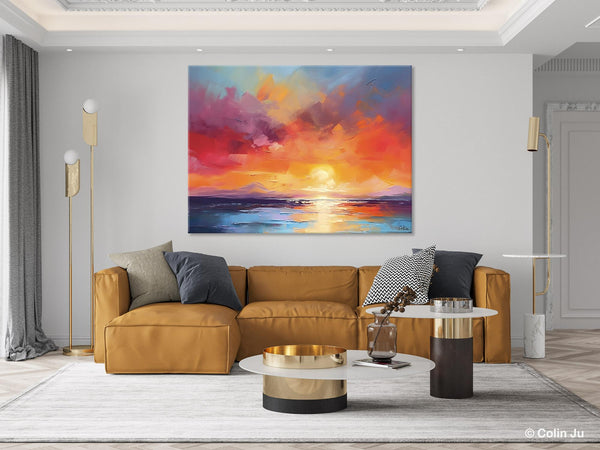 Original Abstract Wall Art, Landscape Acrylic Art, Large Abstract Painting for Living Room, Landscape Canvas Art, Hand Painted Canvas Art-Paintingforhome