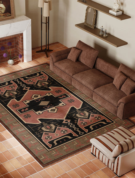 Large Modern Rugs under Dining Room Table, Contemporary Abstract Rugs Next to Bed, Vintage Soft Turkish Rug for Living Room, Geometric Modern Carpets for Office-Paintingforhome