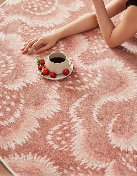 Contemporary Modern Rugs, Mid Century Round Modern Rugs under Chairs, Bedroom Abstract Modern Area Rugs, Geometric Round Rugs for Dining Room-Paintingforhome