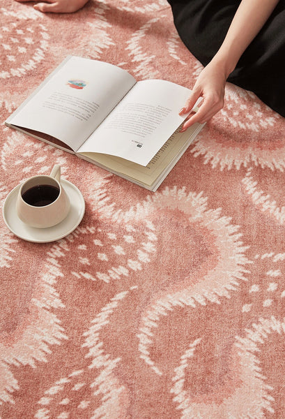 Contemporary Modern Rugs, Mid Century Round Modern Rugs under Chairs, Bedroom Abstract Modern Area Rugs, Geometric Round Rugs for Dining Room-Paintingforhome