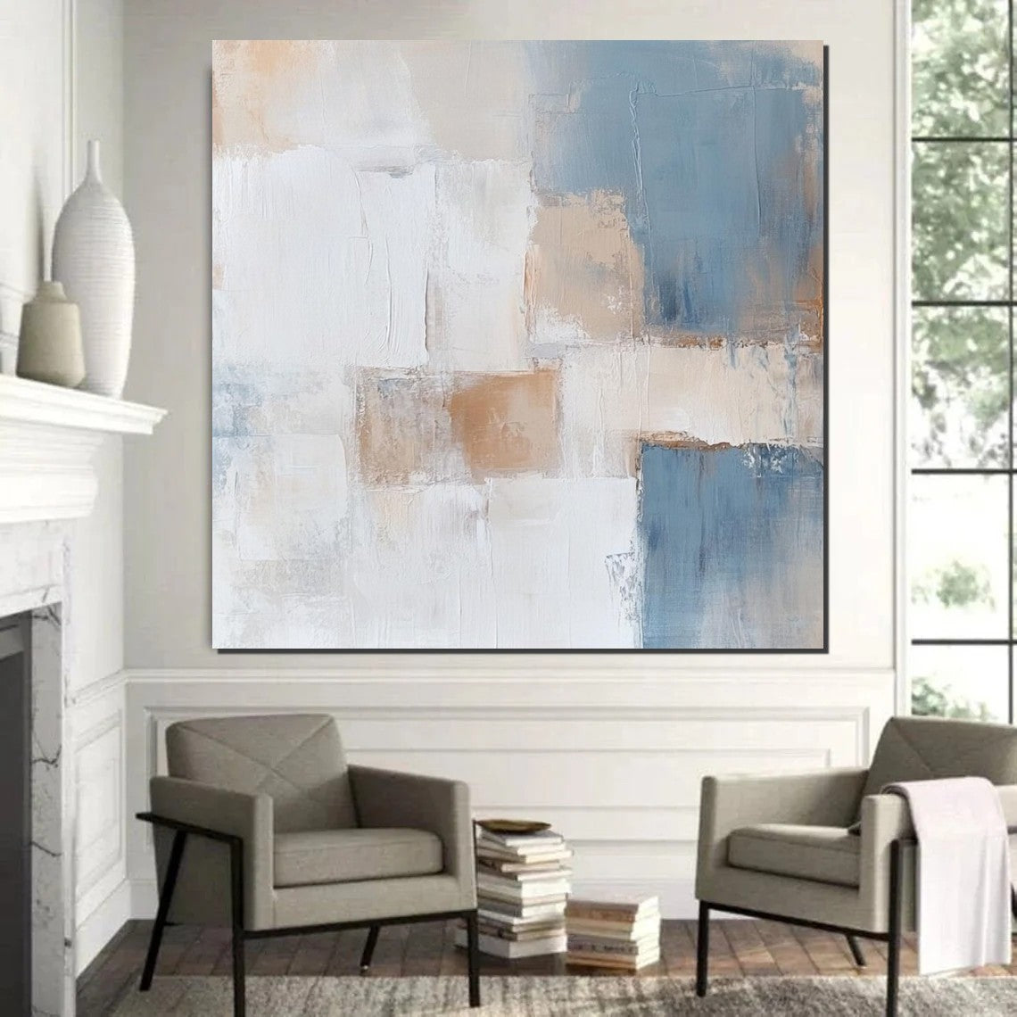 Large Modern Canvas Painting, Wall Art for Bedroom, Contemporary Modern Artwork, Hand Painted Wall Art Painting-Paintingforhome