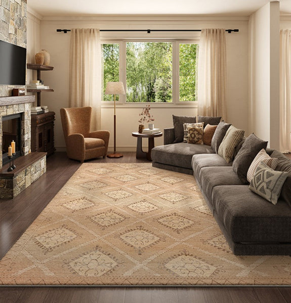 Modern Rugs under Dining Room Table, Geometric Modern Carpets for Office, Abstract Modern Rugs for Living Room, Contemporary Modern Rugs Next to Bed-Paintingforhome