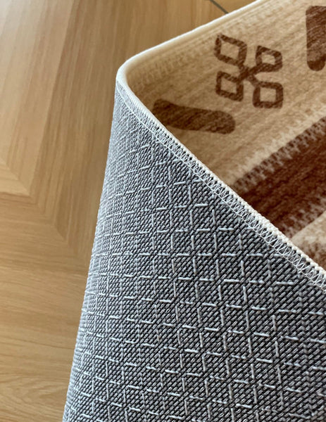 Mid Century Modern Rugs Next to Bed, Contemporary Rugs for Bedroom, Abstract Modern Carpets for Living Room, Modern Rugs for Dining Room-Paintingforhome