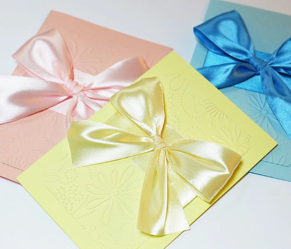 Unique Anniversary Greeting Card to Lovers, Beautiful Valentine's Day Greeting Card, Creative Birthday Greeting Card, Bowknot Greeting Cards, Original Handmade Wedding Greeting Card-Paintingforhome