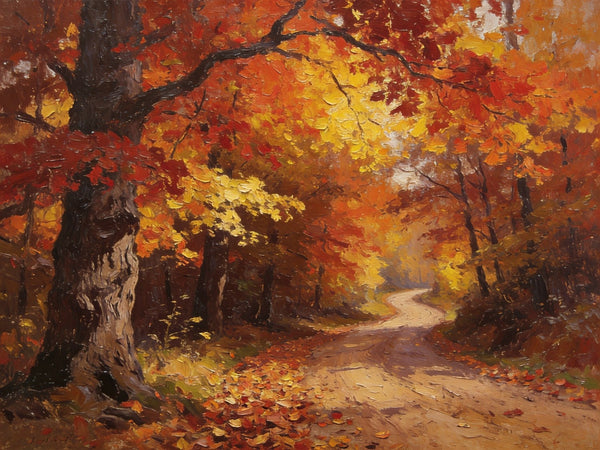 Canvas Wall Art Paintings, Serene Autumn Forest Landscape, Small Oil Paintings, Hand Painted Canvas Art, Landscape Canvas Paintings, Original Oil Paintings-Paintingforhome