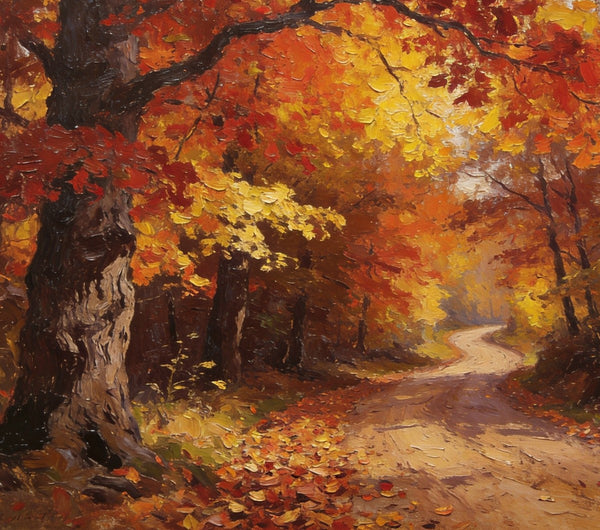 Canvas Wall Art Paintings, Serene Autumn Forest Landscape, Small Oil Paintings, Hand Painted Canvas Art, Landscape Canvas Paintings, Original Oil Paintings-Paintingforhome