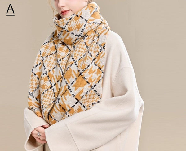 Holiday Scarf, Winter Wool Scarf, Warm Winter Scarf, Soft Cashmere Scarf for Women, Elegant Wool Scarves, Christmas Gifts for Her, Cold Weather Scarf, Fashion Scarf-Paintingforhome