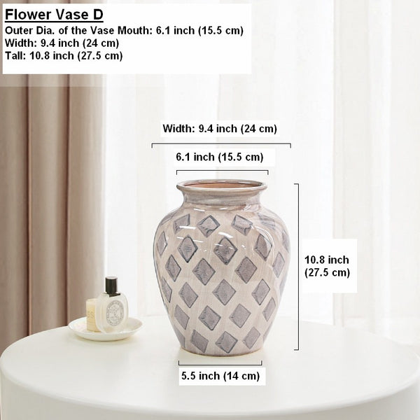 Unique Porcelain Flower Vases, Flower Vases on Table, Contemporary Vases for Modern Home Decor, Ceramic Bouquet Vases, Dining Table Centerpiece-Paintingforhome