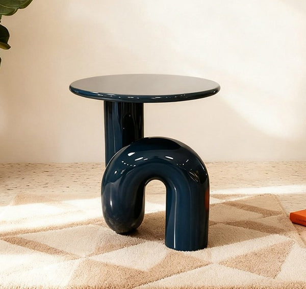 Contemporary Round Side Table, Minimalist Modern Occasional Table, Low Profile Sofa Table, Unique Small End Table, Portable Casual Side Table, Creative Coffee Table, Lightweight Indoor Outdoor Table, Contemporary Side Table-Paintingforhome