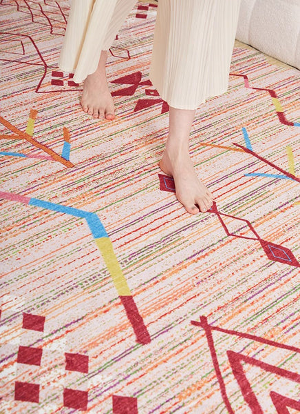Bedroom Vintage Rugs, Morocco Rugs for Dining Room, Vintage Persian Rugs, Extra Large Traditional Colorful Moroccan Rug, Oversized Area Rugs for Living Room-Paintingforhome