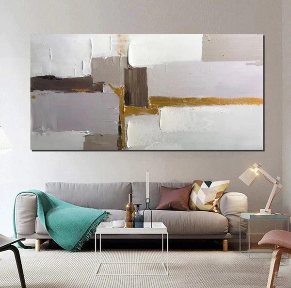 Abstract Wall Art Paintings, Large Acrylic Paintings on Canvas, Hand Painted Wall Art Paintings, Modern Art Paintings for Dining Room, Contemporary Canvas Artwork-Paintingforhome