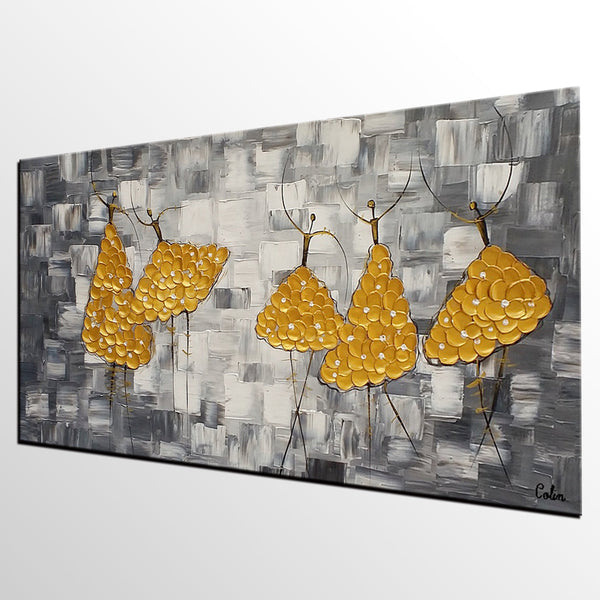 Contemporary Paintings, Custom Abstract Painting, Original Painting for Sale, Ballet Dancer Painting, Paintings for Bedroom-paintingforhome.com