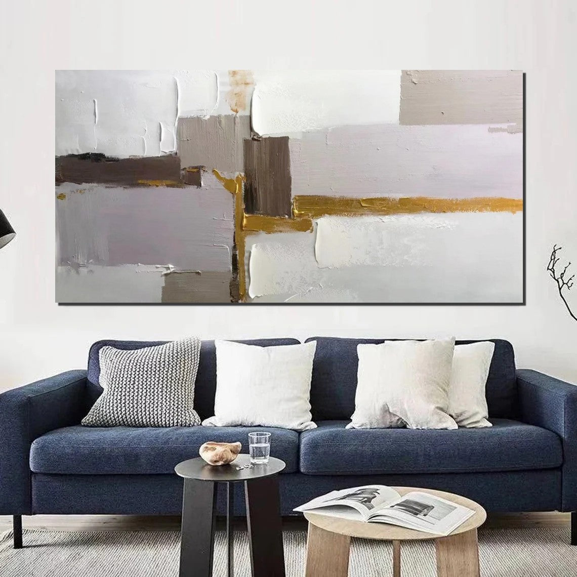 Abstract Wall Art Paintings, Large Acrylic Paintings on Canvas, Hand Painted Wall Art Paintings, Modern Art Paintings for Dining Room, Contemporary Canvas Artwork-Paintingforhome