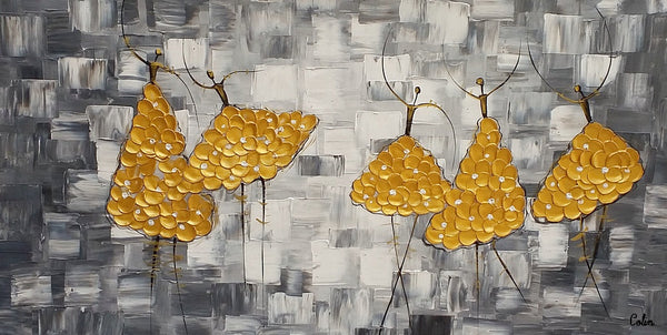 Contemporary Paintings, Custom Abstract Painting, Original Painting for Sale, Ballet Dancer Painting, Paintings for Bedroom-LargePaintingArt.com
