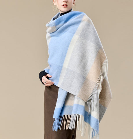 Large Wool Scarf, Winter Shawl, Christmas Holiday Gift, Evening Wrap, Winter Shawl, Elegant Shawl, Warm Cape, Cold Weather Scarf, Fashion Scarf, Oversized Scarf-Paintingforhome