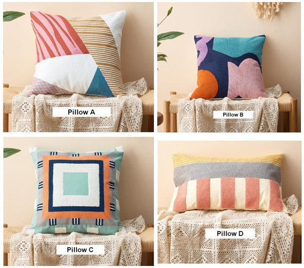 Large Modern Sofa Cushion, Decorative Pillow Covers, Modern Pillows for Couch, Abstract Decorative Throw Pillows for Living Room-Paintingforhome