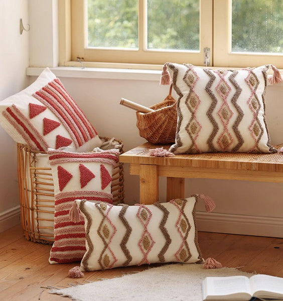 Modern Decorative Pillows for Interior Design, Simple Decorative Pillow Covers, Square Modern Throw Pillows for Couch, Contemporary Modern Sofa Pillows-Paintingforhome