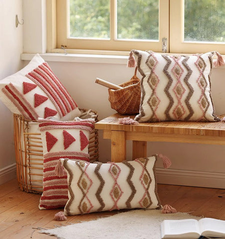 Simple Decorative Pillow Covers, Modern Decorative Pillows for Interior Design, Square Modern Throw Pillows for Couch, Contemporary Modern Sofa Pillows-Paintingforhome