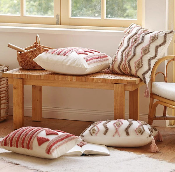 Modern Decorative Pillows for Interior Design, Simple Decorative Pillow Covers, Square Modern Throw Pillows for Couch, Contemporary Modern Sofa Pillows-Paintingforhome