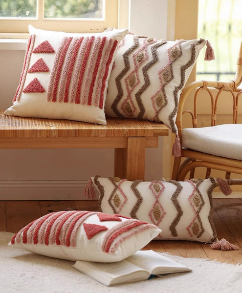 Modern Decorative Pillows for Interior Design, Simple Decorative Pillow Covers, Square Modern Throw Pillows for Couch, Contemporary Modern Sofa Pillows-Paintingforhome