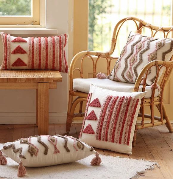 Modern Decorative Pillows for Interior Design, Simple Decorative Pillow Covers, Square Modern Throw Pillows for Couch, Contemporary Modern Sofa Pillows-Paintingforhome