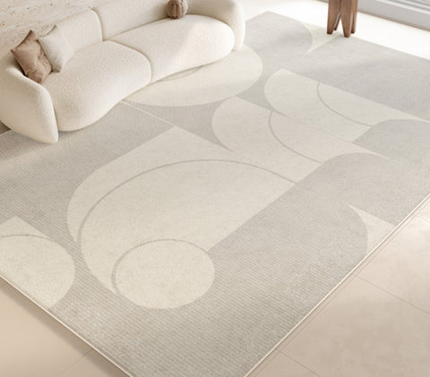 Abstract Contemporary Rugs for Bedroom, Dining Room Floor Rugs, Grey Modern Rugs under Sofa, Large Modern Rugs in Living Room, Modern Rugs for Office-Paintingforhome