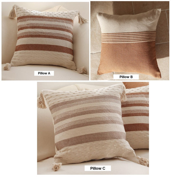 Modern Decorative Sofa Pillows for Bedroom, Geometric Pattern Decorative Pillow for Couch, Contemporary Decorative Square Pillow Covers-Paintingforhome