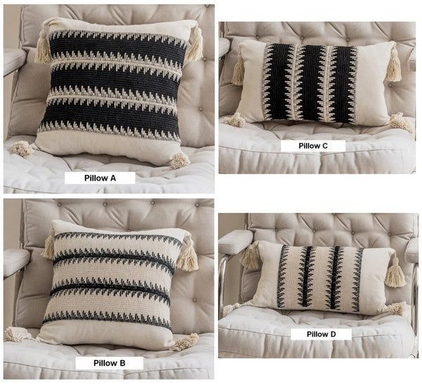 Unique Decorative Pillow Covers, Large Square Modern Decorative Pillows for Couch, Contemporary Modern Sofa Pillows, Large Modern Decorative Pillows for Bedroom-Paintingforhome