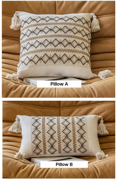 Large Modern Decorative Pillows for Bedroom, Contemporary Modern Sofa Pillows, Modern Square Decorative Pillows for Couch, Decorative Pillow Covers-Paintingforhome