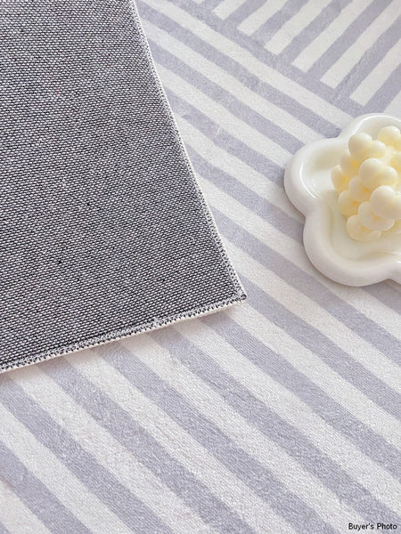 Bedroom Floor Rugs, Geometric Contemporary Rugs for Dining Room, Soft Modern Rug for Living Room, Gray Modern Rugs for Living Room-Paintingforhome