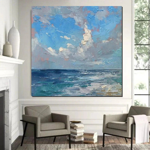 Abstract Landscape Canvas Painting for Living Room, Modern Wall Art Painting, Contemporary Abstract Artwork, Heavy Texture Paintings for Interior Design-Paintingforhome